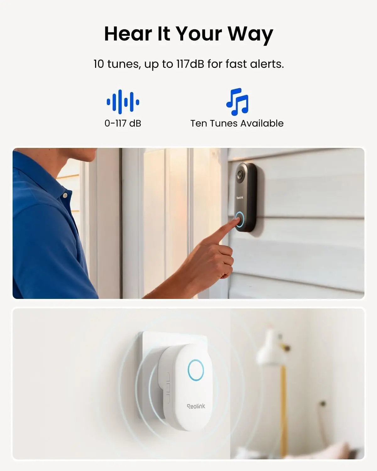 2K PoE Video Doorbell Camera with Chime, 180° View, 2-Way Talk, Local Storage, No Monthly Fees