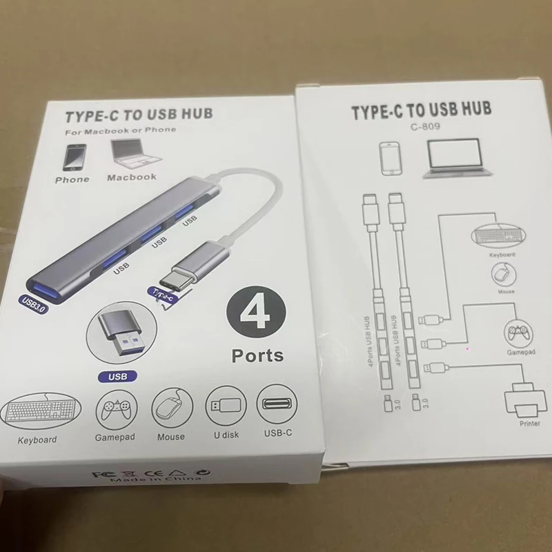 USB 2.0 4 w 1 Aluminiowy rozdzielacz USB 3.0 Hub USB Hub Type C Adapter dokujący OTG Type C HUB do PC Xiaomi Huawei Macbook