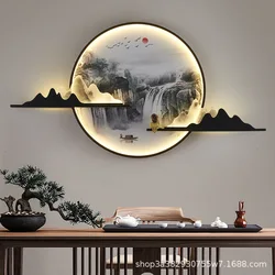 LED Chinese Picture Wall Lamps Modern Creative Indoor Picture Sconce Decor Living Room Corridor Lamp Picture on the wall