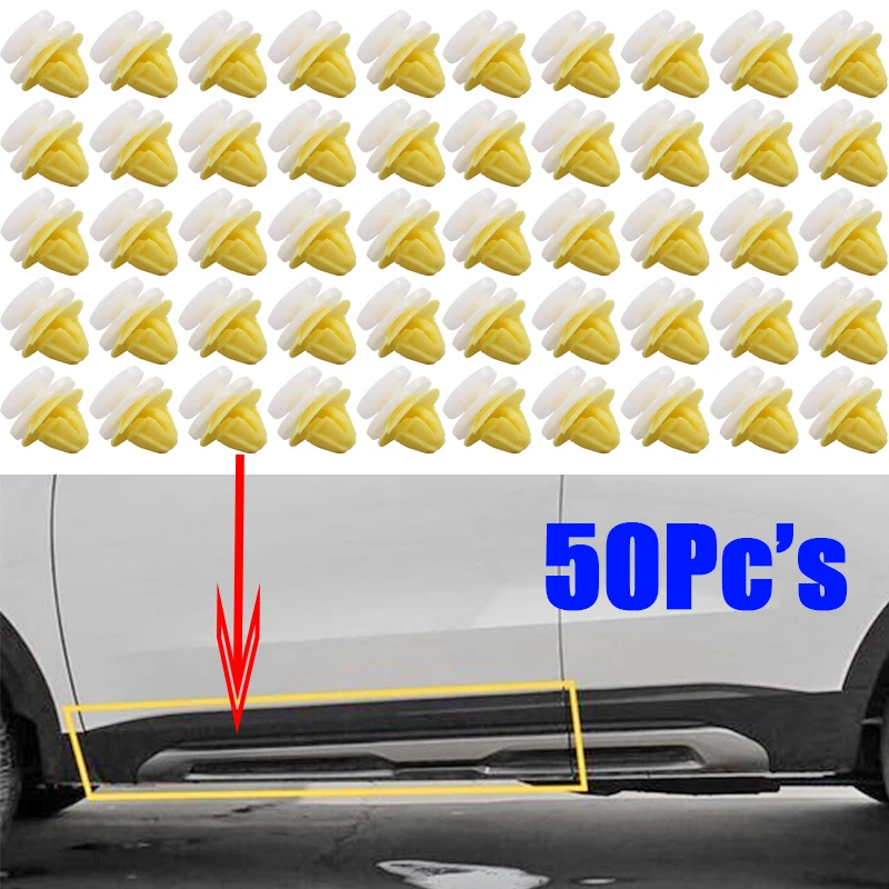 50Pcs/Pack Car Door Pannel Clips Trim Mountings Fastener Screws Replacement For Land Rover DISCOVERY 3 4 RANGE ROVER SPORT