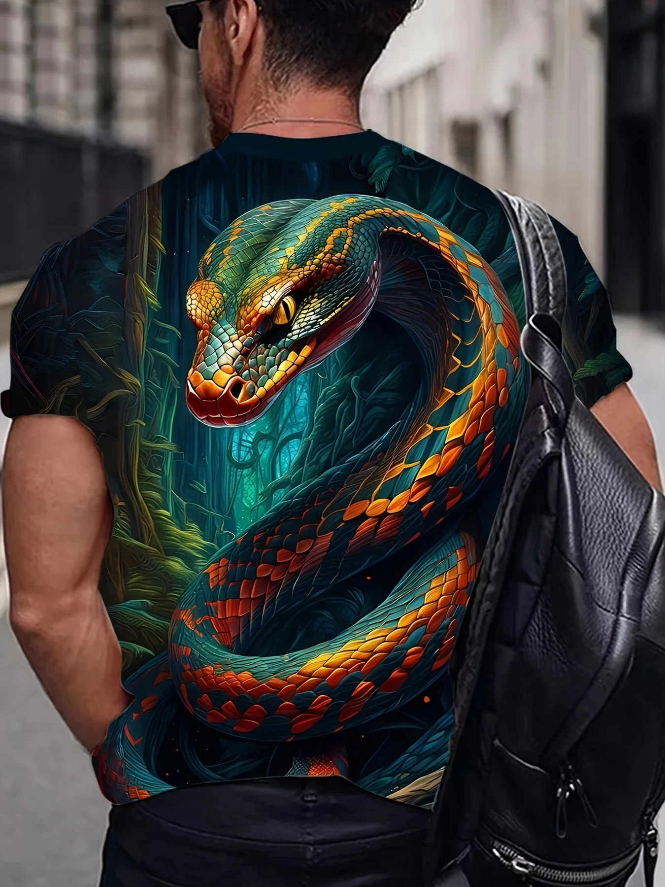 

Horror Snake 3D Printed T Shirt For Men Clothes Fashion Punk T-Shirt Casual Streetwear Oversized Men Clothing Y2k Tops