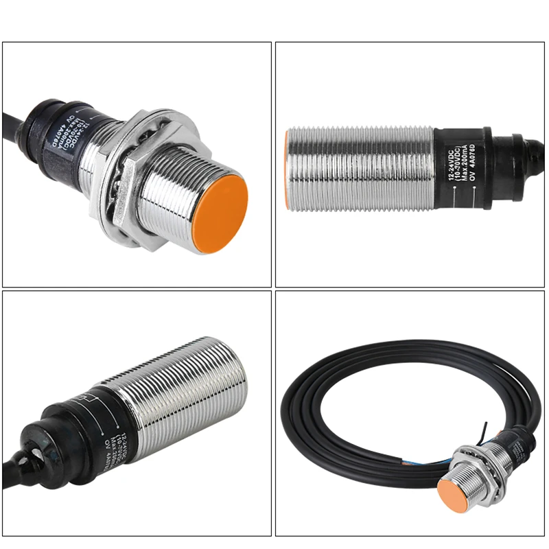 مستشعر مفتاح القرب PR18-5DN 8DN نوع معدني حثي NPN PNP M18 أسطواني مقاوم للماء مضاد للغبار DC12-24V 3 أسلاك #4