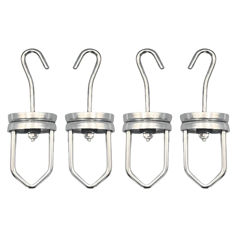 ABHS-Strong Hanging Rotating Spinner Hooks 110 Pounds Capacity 4PCS Paint Rotary Swivel Hooks High Temperature Rotary Hook