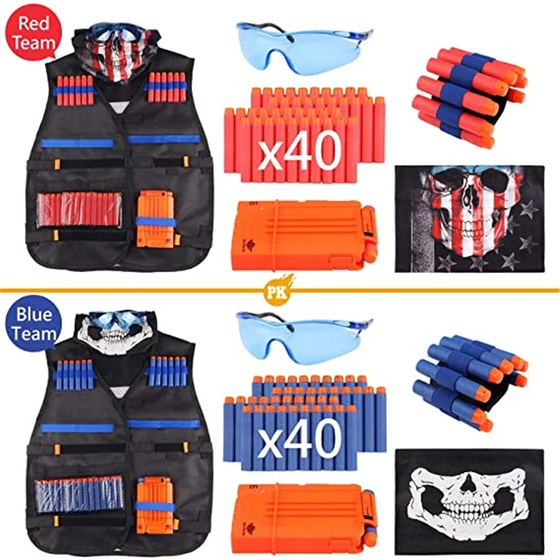 Tactical Vest Kit 2 Pack for Nerf Guns N-Strike Elite Series for Boys for Nerf Toys Guns  Outdoor Games Toys