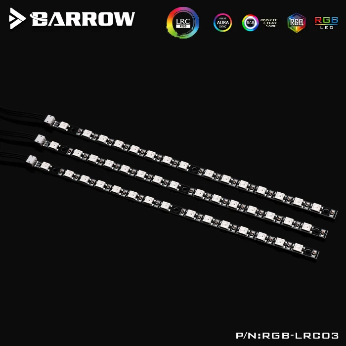 Barrow 5V 3Pin D_RGB Multi Warna Led Strip Digunakan untuk Barrow GPU Block / Panjang 20cm / Mendukung Sinkronisasi Motherboard RGB-LRC03