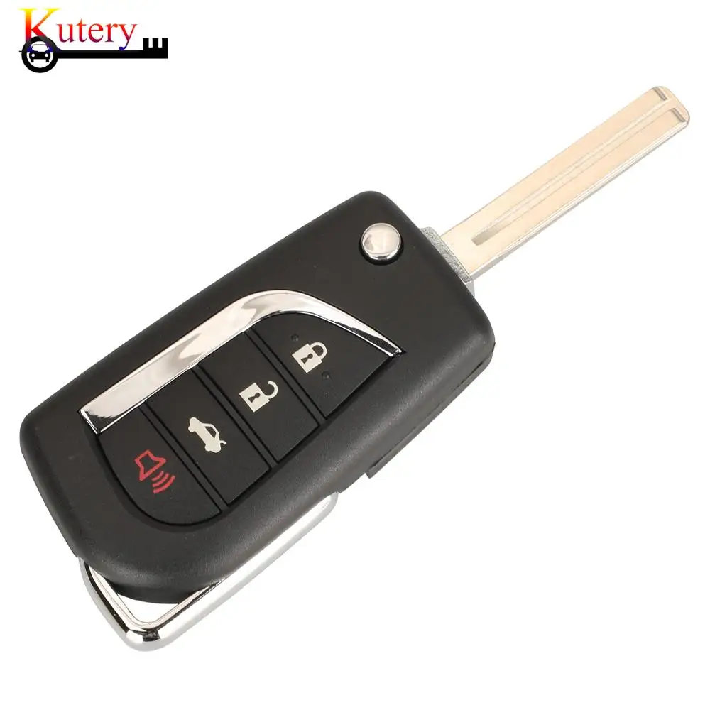 Jingyuqin HYQ12BFB składany zdalny inteligentny klucz samochodowy dla Toyota Camry Corolla RAV4 EX 2018-2020 315MHz ID-H(8A) Chip 4 przyciski TOY48