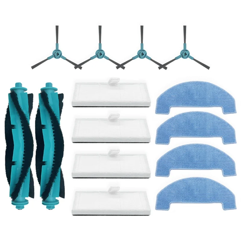 BBNV-14 шт. для Midea S5 + Plus, Conga 2299 Ultra Home X-Treme Genesis, запасные части для пылесоса, основная боковая щетка, фильтр, подушечки для швабры