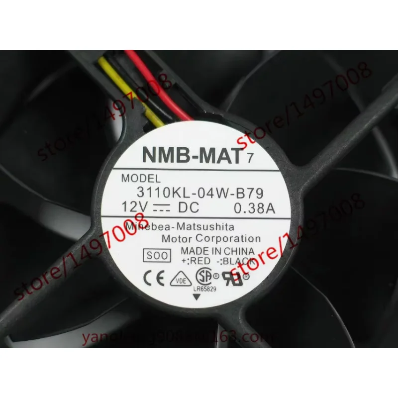 

NMB-MAT NMB-MAT 311KL-04W-B79 S00 DC 12V 0.38A 80x80x25mm Server Cooling Fan