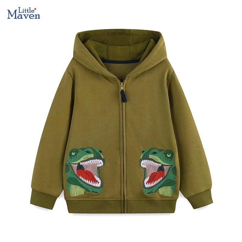 

Little maven Kids Clothes Autumn Baby Boys Coats Cartoon Dinosaurs Zipper Sweatshirts Children's Clothing Boys Jacket Hoodies