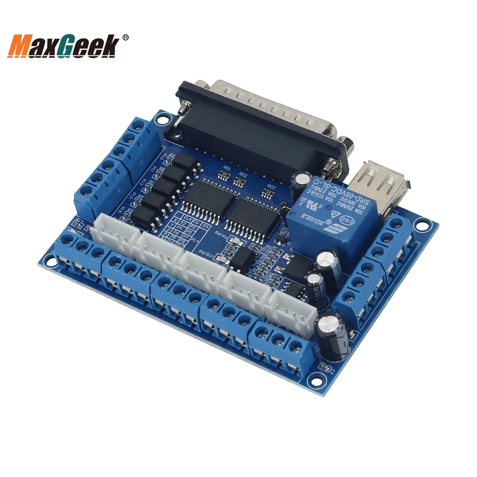 Maxgeek CNC MACH3 4 Axis LPT Port USB Card Motion Controller for Stepper Motor Engraving Machine Comparable to UC100