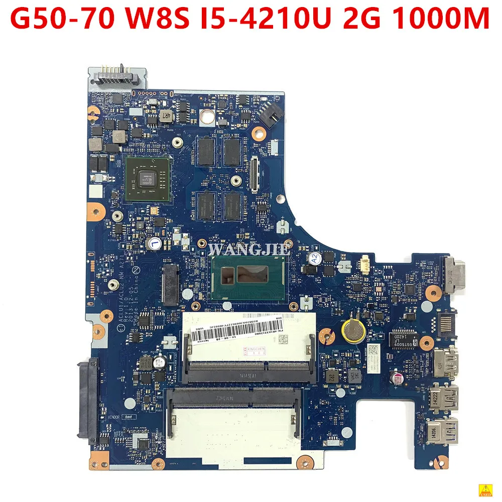 Laptop Motherboard For LENOVO Ideapad G50-70 W8S I5-4210U 2G 1000M 5B20G36696 ACLU1/ACLU2 NM-A271 100% Working