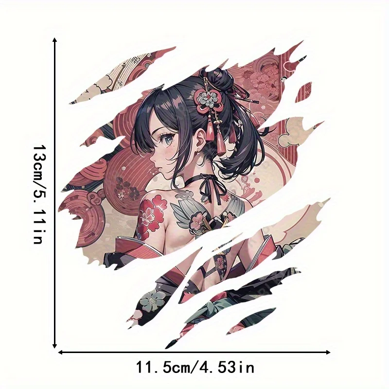 

1 шт., художественная яркая детальная наклейка для девочек-клейкая наклейка для шлема, настенное зеркало, поверхности шкафа, личный декор