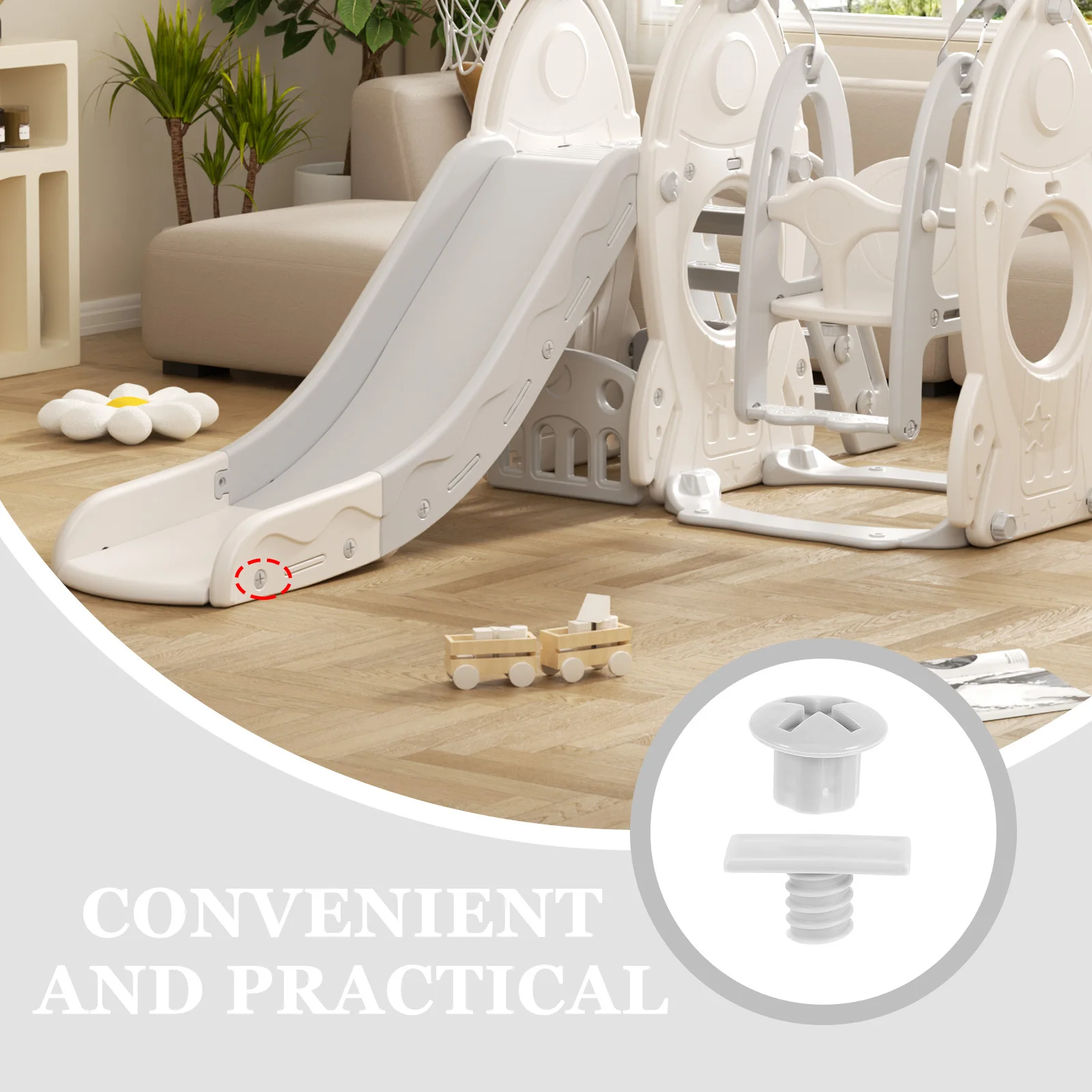 1 セット遊具キャップ子供用スライドプラスチックネジキャップ固定交換部品子供用スライドアクセサリーネジカバー