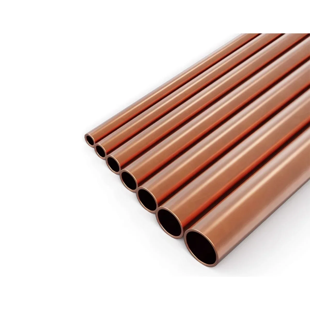 T2 Purple Copper Tube/Thin-Walled Hollow Capillary Hard Straight Tube Wall Thickness 0.5/1/1.5/2/3/4mm  Length 500mm