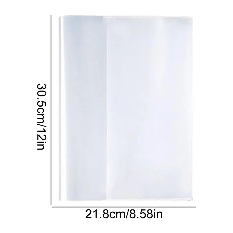 Transparent Book Cover 10X Reference Books Clear Protective Cover Reusable Textbook Covers For Books Textbooks Reference Books