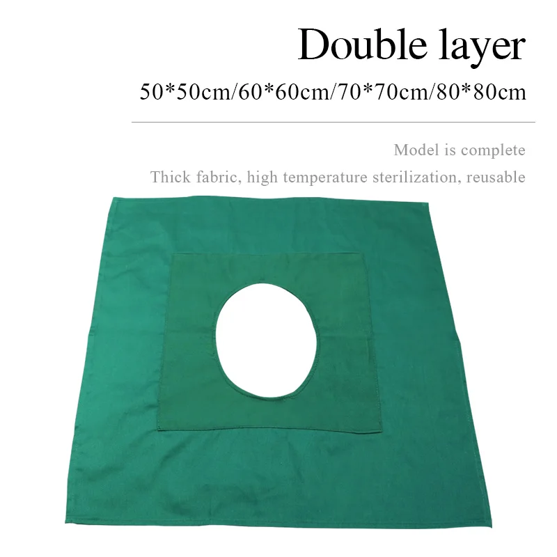 Facial Pure Cotton Surgical Hole Towel Double-layer Cloth Oral Washing Dental Implantation Small Hole Towel Treatment Hole Towel