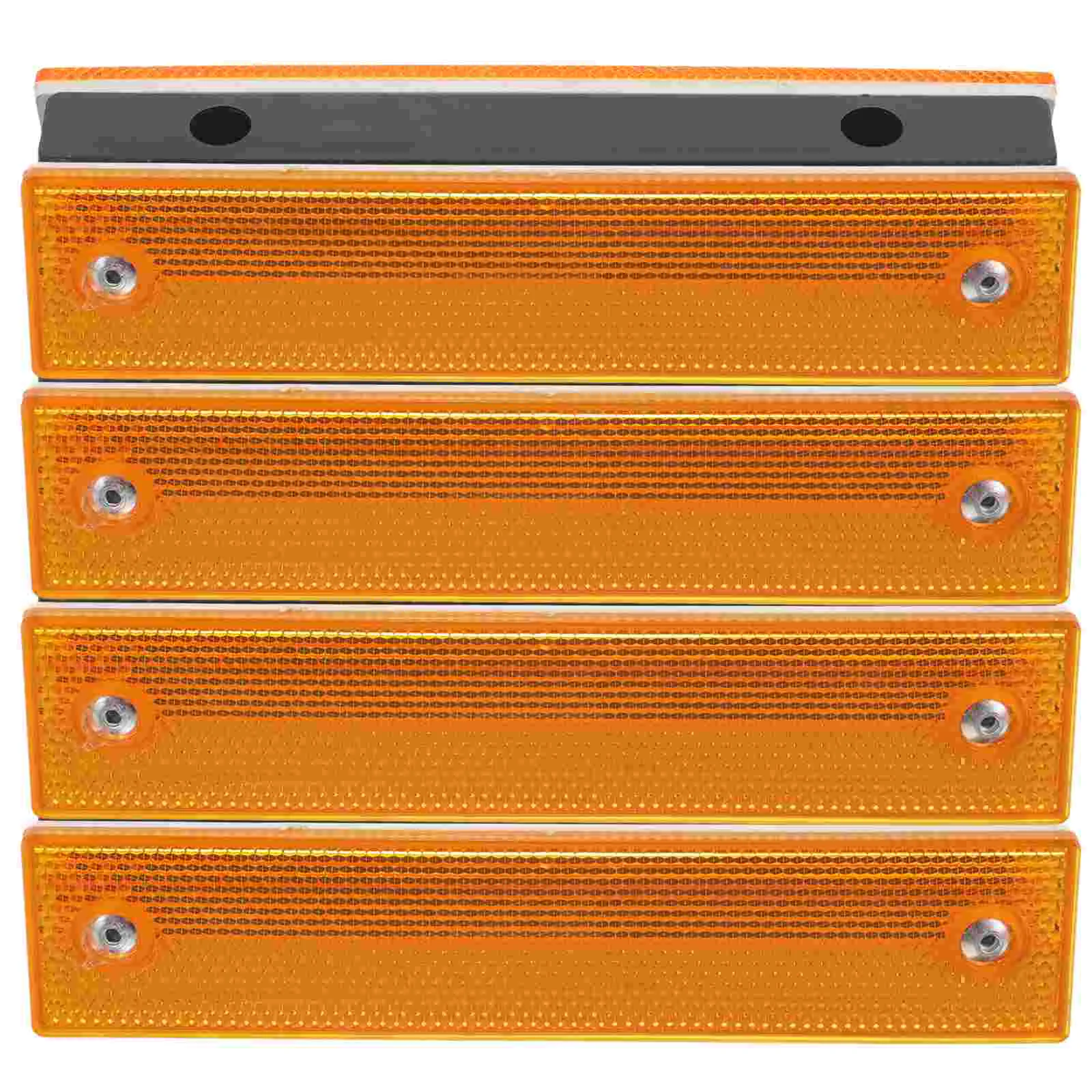 4 Pcs Guide Sign Reflective Driveway Markers Pavement Delineators for Road Rectangular Guardrail Reflector