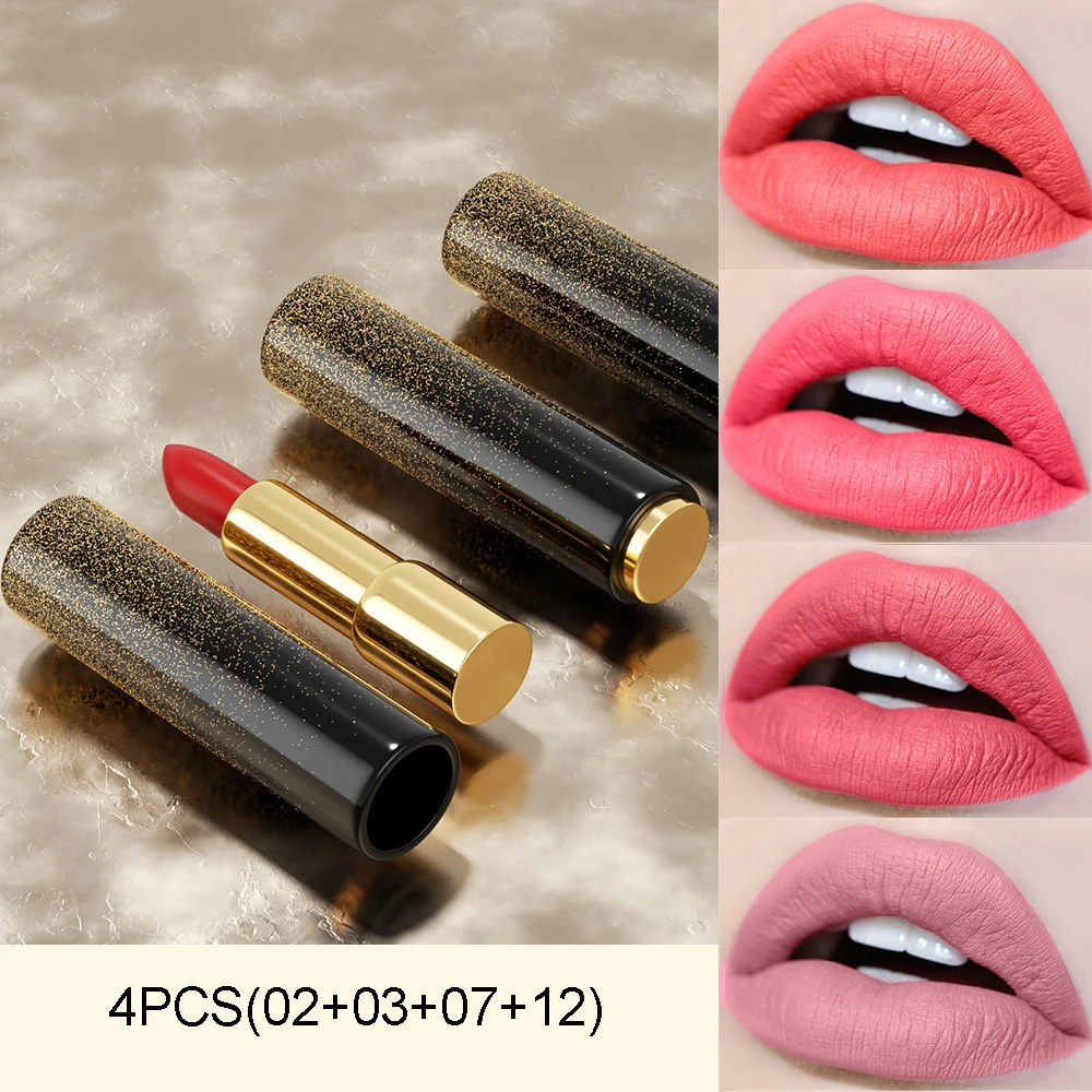 Matte Lipstick Sets For Women 4-Pack Beautiful Lipstick For Women Valentine\'s Day Lipsticks Gifts Set For Girls Long Lasting