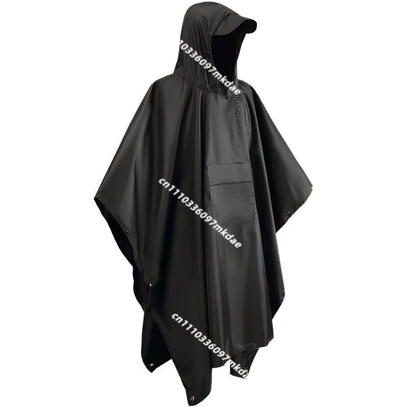 Canopy three-in-one multi-functional portable cape raincoat, adult outdoor mountaineering raincoat, outdoor raincoat integrated