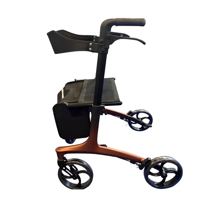 

Carbon Fiber Folding Forearm Rollator Walker | Adjustable Lightweight Mobility Aid for Seniors & Disabled