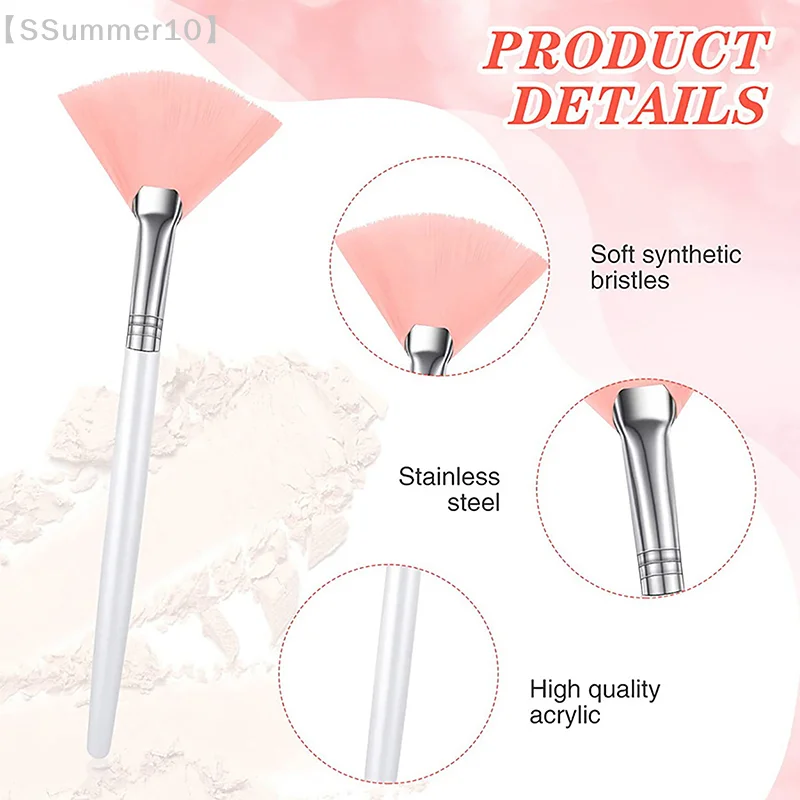 【SSummer10】Fan Shaped Facial Skin Care Mask Brush - Soft Bristle Cosmetic Brush Beauty Salon Spa Tool【SS】