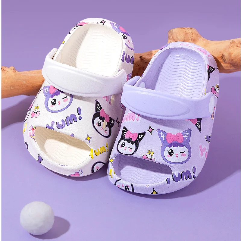 

Sanrio Children Kuromi Garden Shoes Kawaii Kids Sandal Printing Beach Shoes Home Shoes Slippers Casual Shoes Cartoon Anime Gift