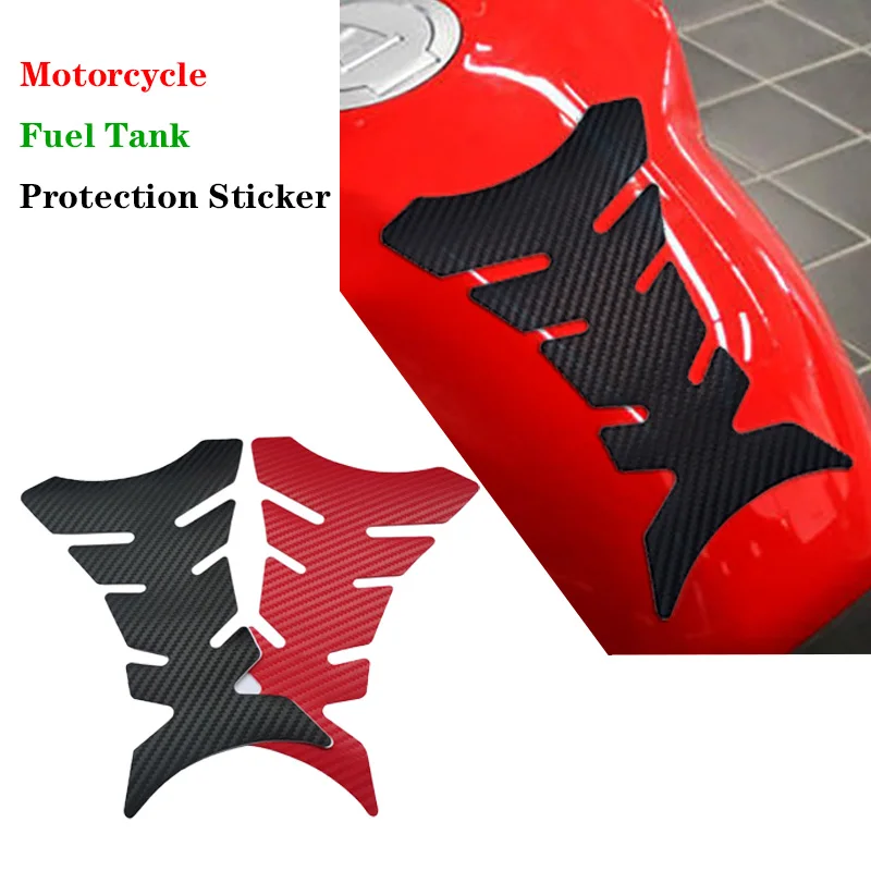 Carbon Fiber Fishbone Stickers Motorcycle Fuel Tank Decal Pad Tankpad Protector For Motorcycle Universal Accessoires Moto