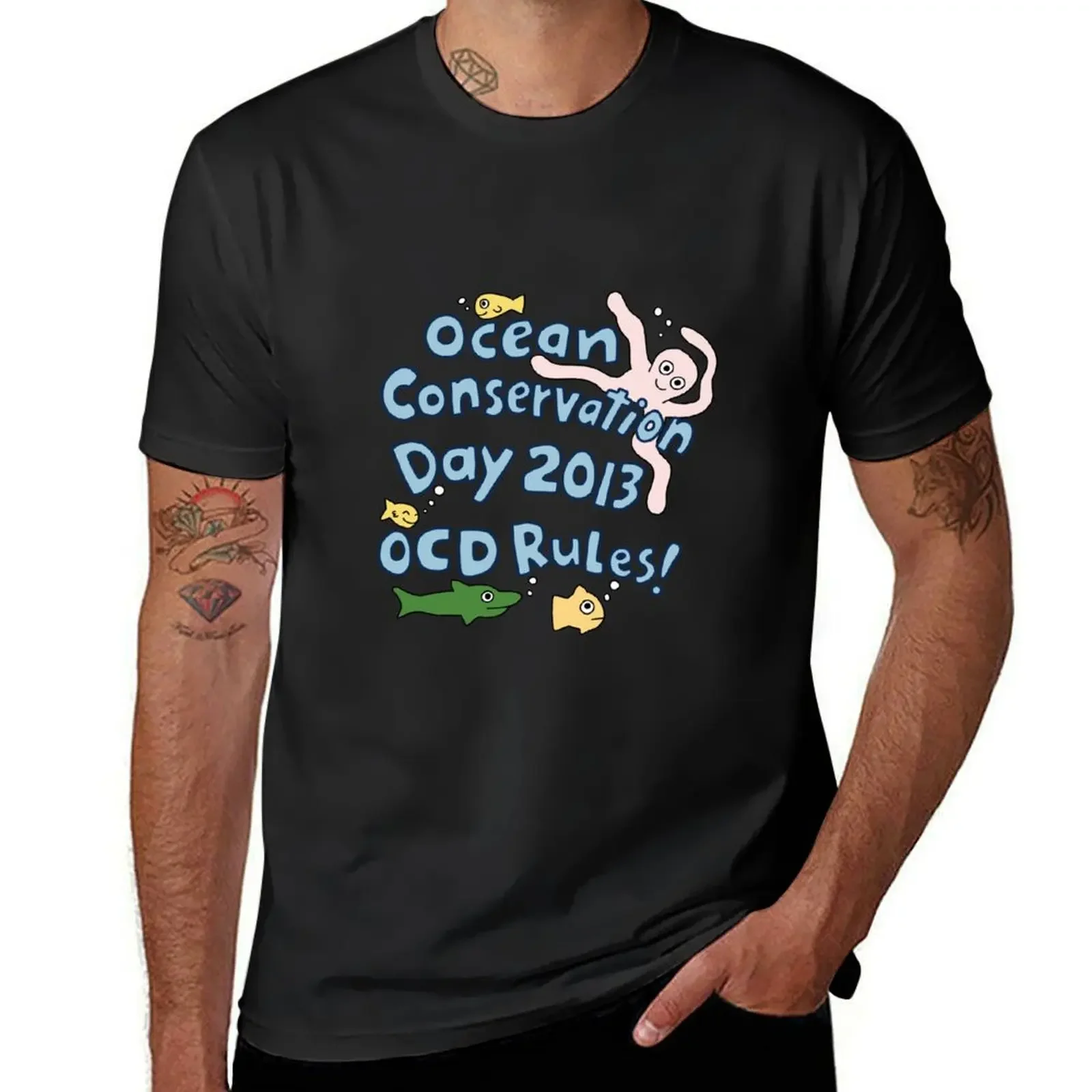 

New Girl OCD Rules T-Shirt blacks quick drying boys whites men clothings