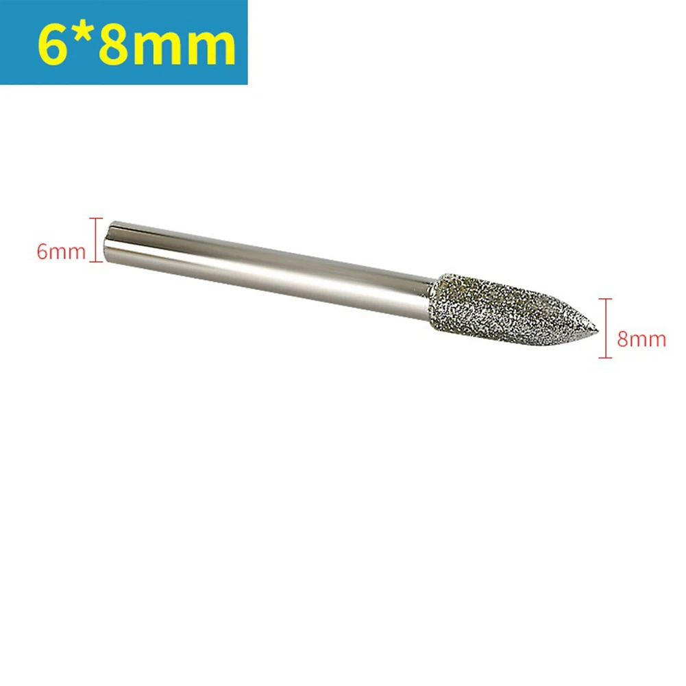ขัดหัวไม่มีเพชรเจาะสําหรับหินบดหินอ่อน 6 8 10 12 14 มม.แกะสลักElectroplating