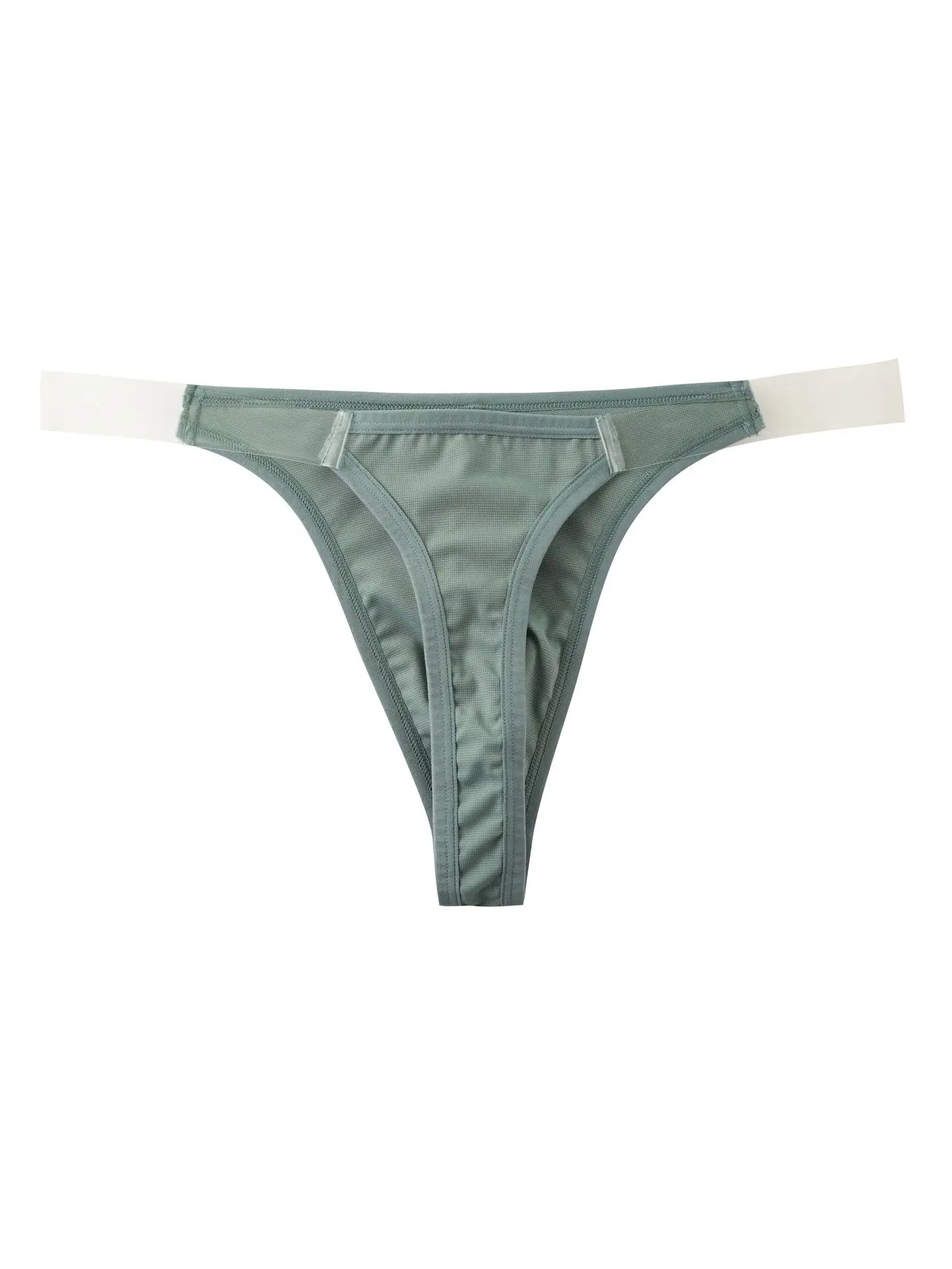 Men's Invisible Waistband Thong Breathable Gays Low Waist Sexy T Back Underwear for Sports Daily Wear Comfortable Pouch G-string