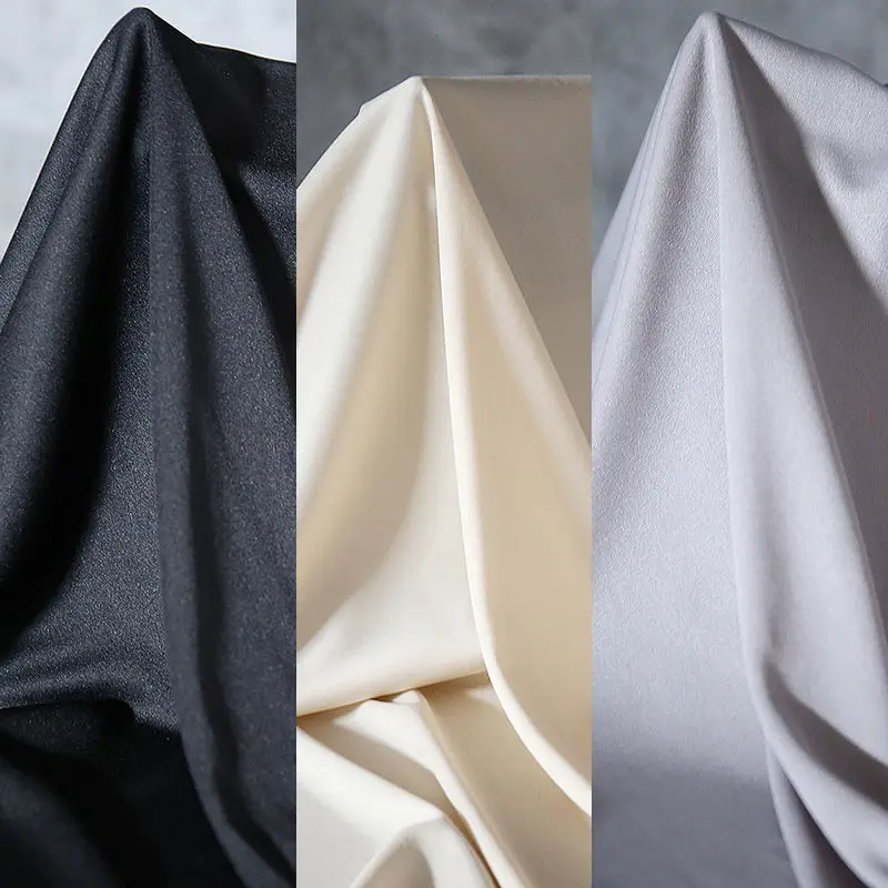 

High Elasticity Knitted Fabric with Impermeable Chiffon Lining Ancient Hanfu Dress Clothing Skirt Lining Fabric