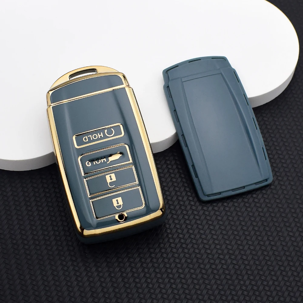 Soft TPU Anti-Scratch Key Fob Cover for Honda Acura MDX RDX TLX-L RLX CDX NSX - Shockproof Protective Car Key Case with Key Ring