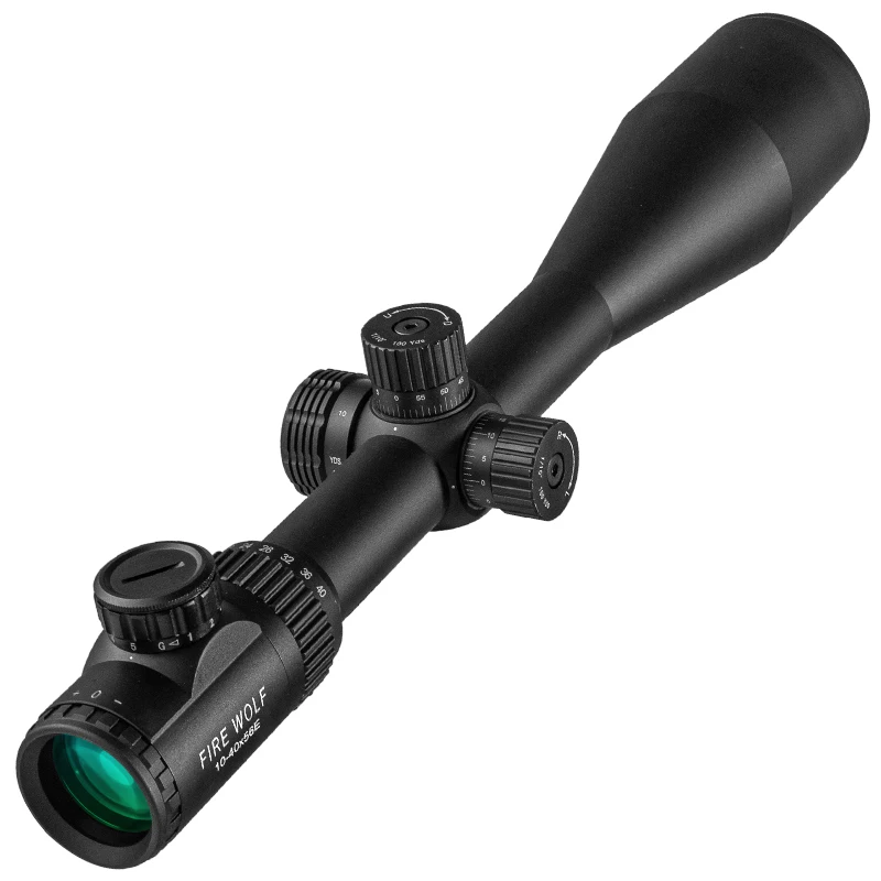 Fire Wolf 10-40X56 AOE cannocchiali da caccia ruota laterale regolazione parallasse ottica mirino Red Green Dot Sight per cannocchiali