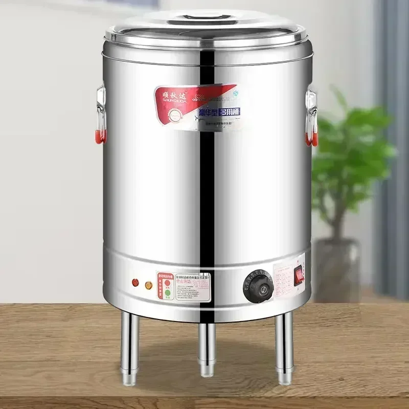 Commercial Soup Pot. Roasted & Broth Bucket. Electric. 304 Stainless Steel. Cooking. New. Large Capacity. For Business.