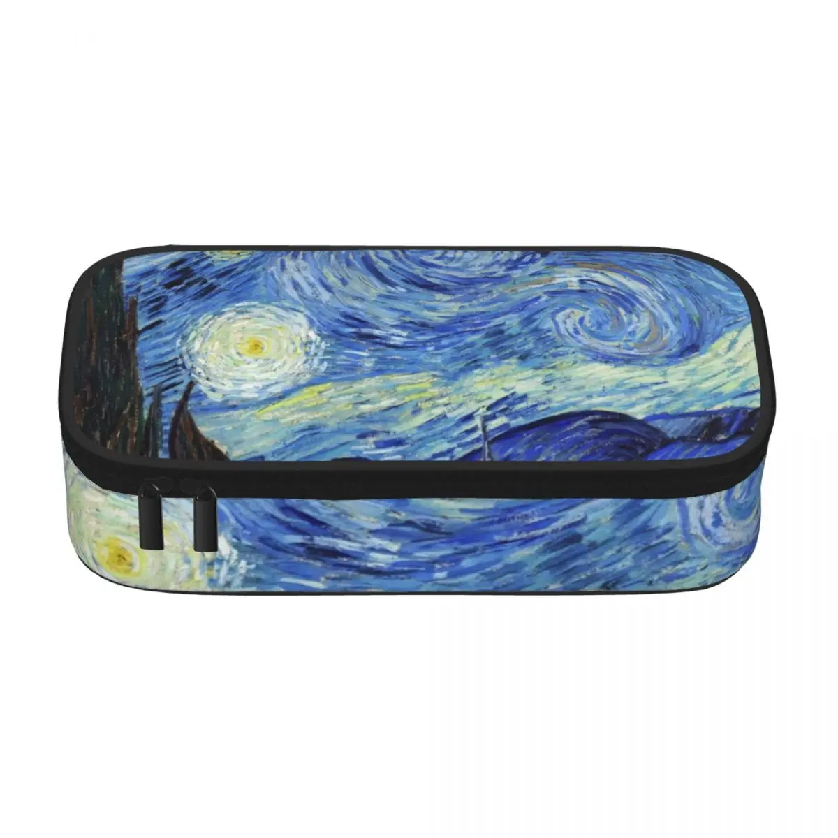 Moon Starry Night Pencil Case Vincent van Gogh Stationery Large Capacity Zipper Pencil Box For Teens Kawaii Pen Organizer