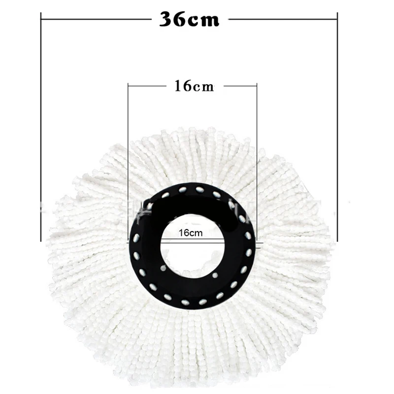 Universal 360 degree Rotating Round 16mm Mopping Head Microfiber Rag Mop Cloth Replacement Clean Tool Refill Mop Head