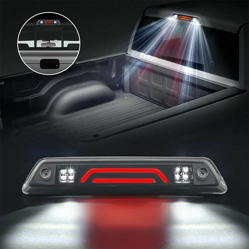 

LED Smoke 3rd Tail Light For Dodge RAM 1500 2500 3500 2009-2018 High Mount Third Brake Taillight Cargo Lamp Rear Stop Lights