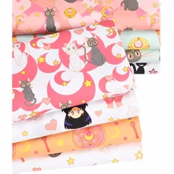 45*105cm Japanese Anime Sailor Moon Thin Cotton Fabric Sewing Meterial for Handmade Patchwork Quilting Baby Dress Needlework DIY