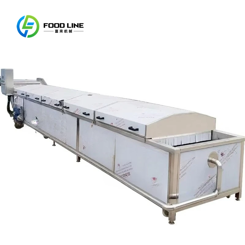 Customized size Fully automatic meatball fish ball cooking line chicken feet squid  pre-cooking sterilization machine