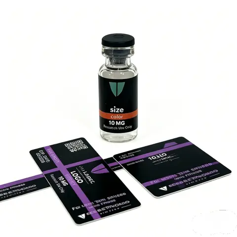 Personalized Brand Vinyl Stickers Waterproof HD Print Decals for 3ml 5ml 10ml Peptide Nutraceutical Beauty Vials