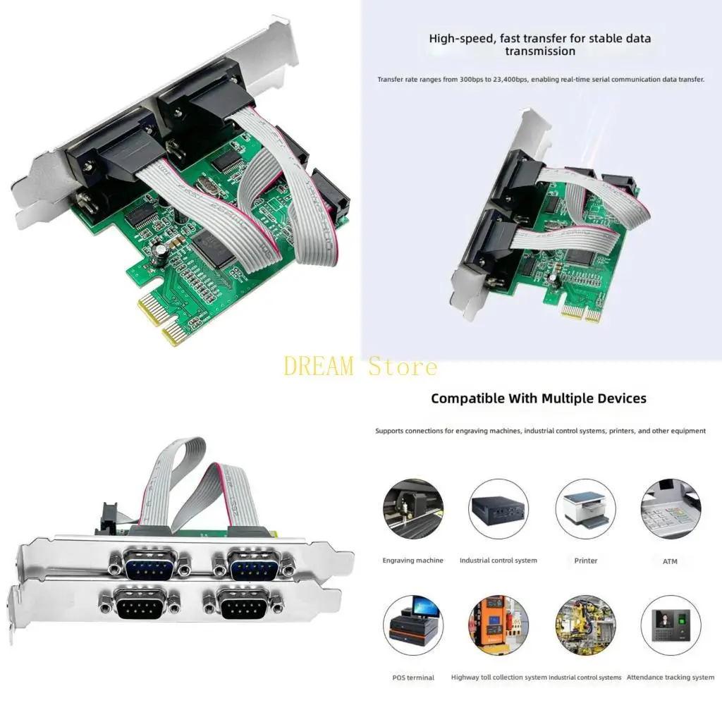 pcie-to-4-port-9-pin-rs232-com-card-for-industrial-control-computer-accessories-best-sale