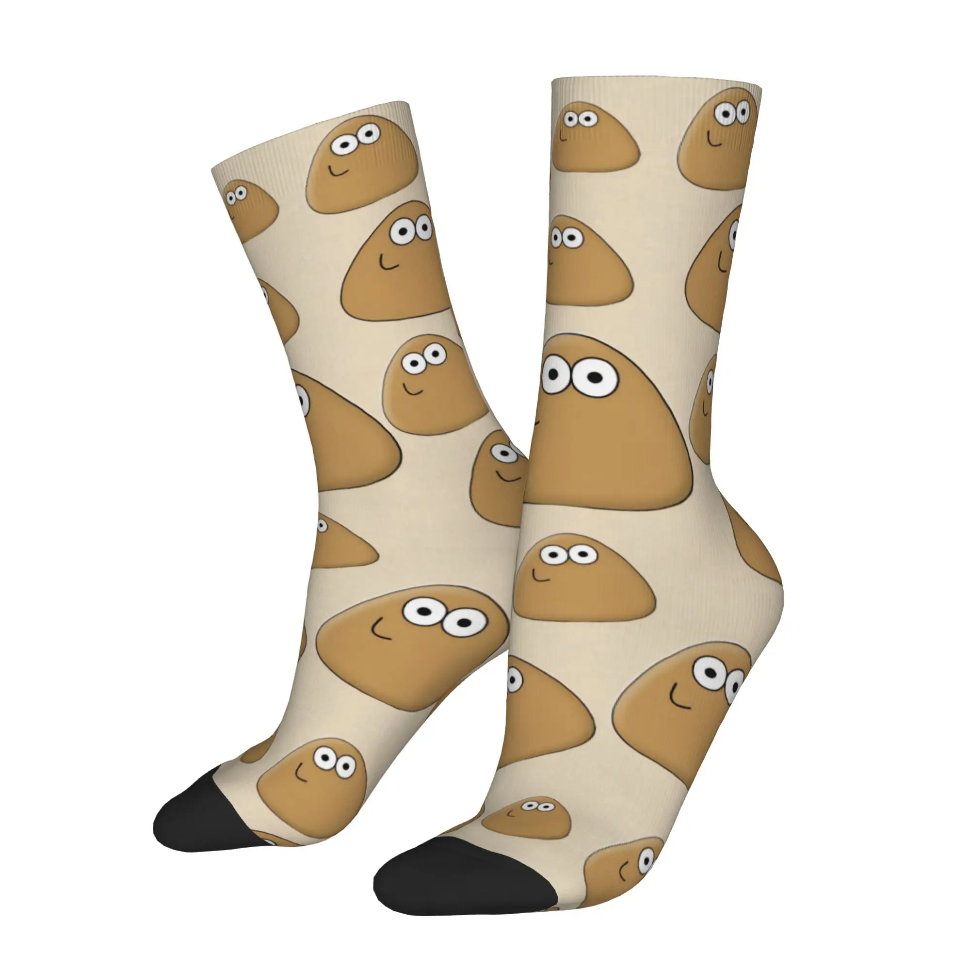 My Pet Alien Pou Socks Men Women Polyester Casual Game Cartoon Socks Harajuku Spring Summer Autumn Winter Middle Tube Socks Gift