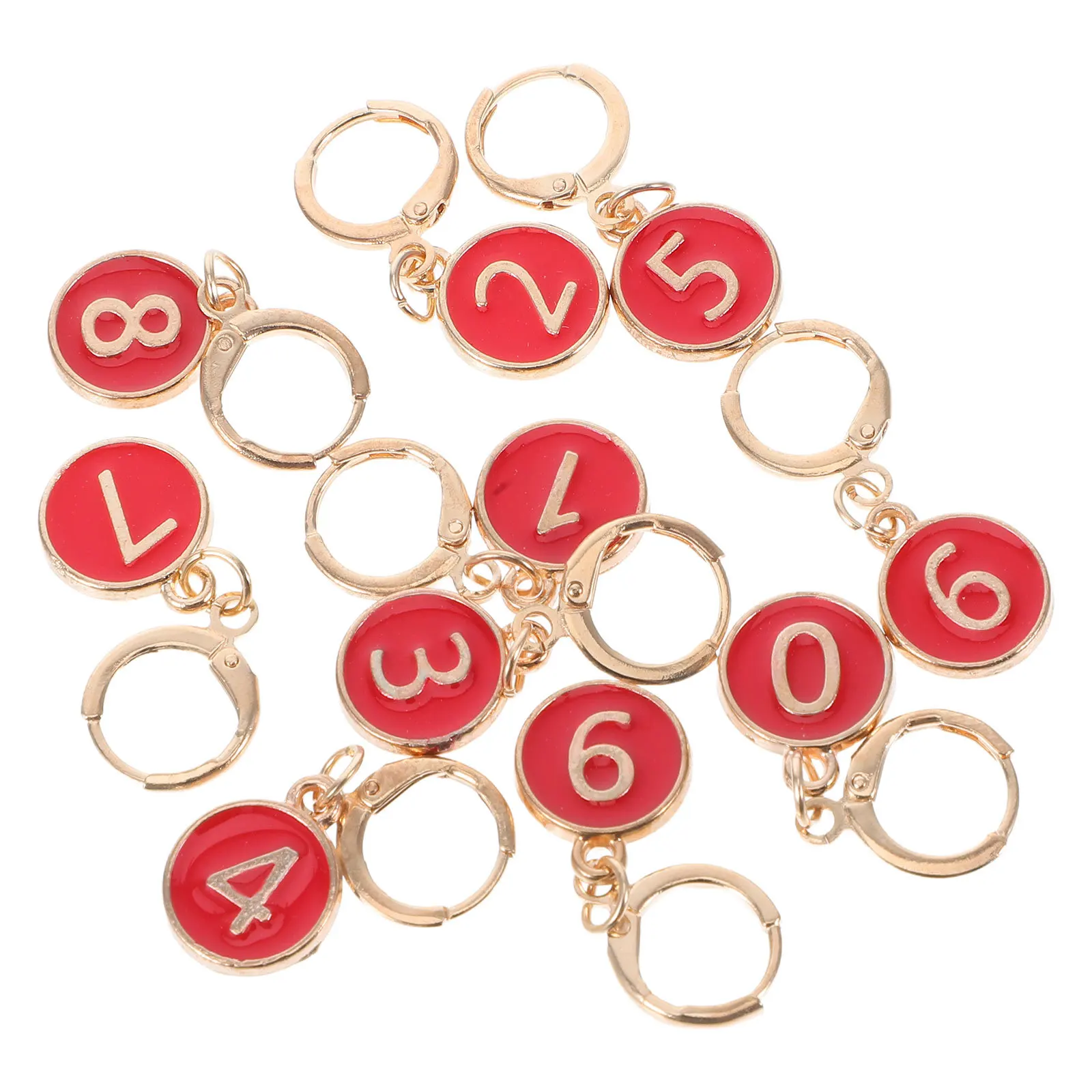 

1Set Alloy Numbered Knitting Row Counters Small Round Crochet Stitch Markers Durable Metal Craft Counters Circle Stitch Markers