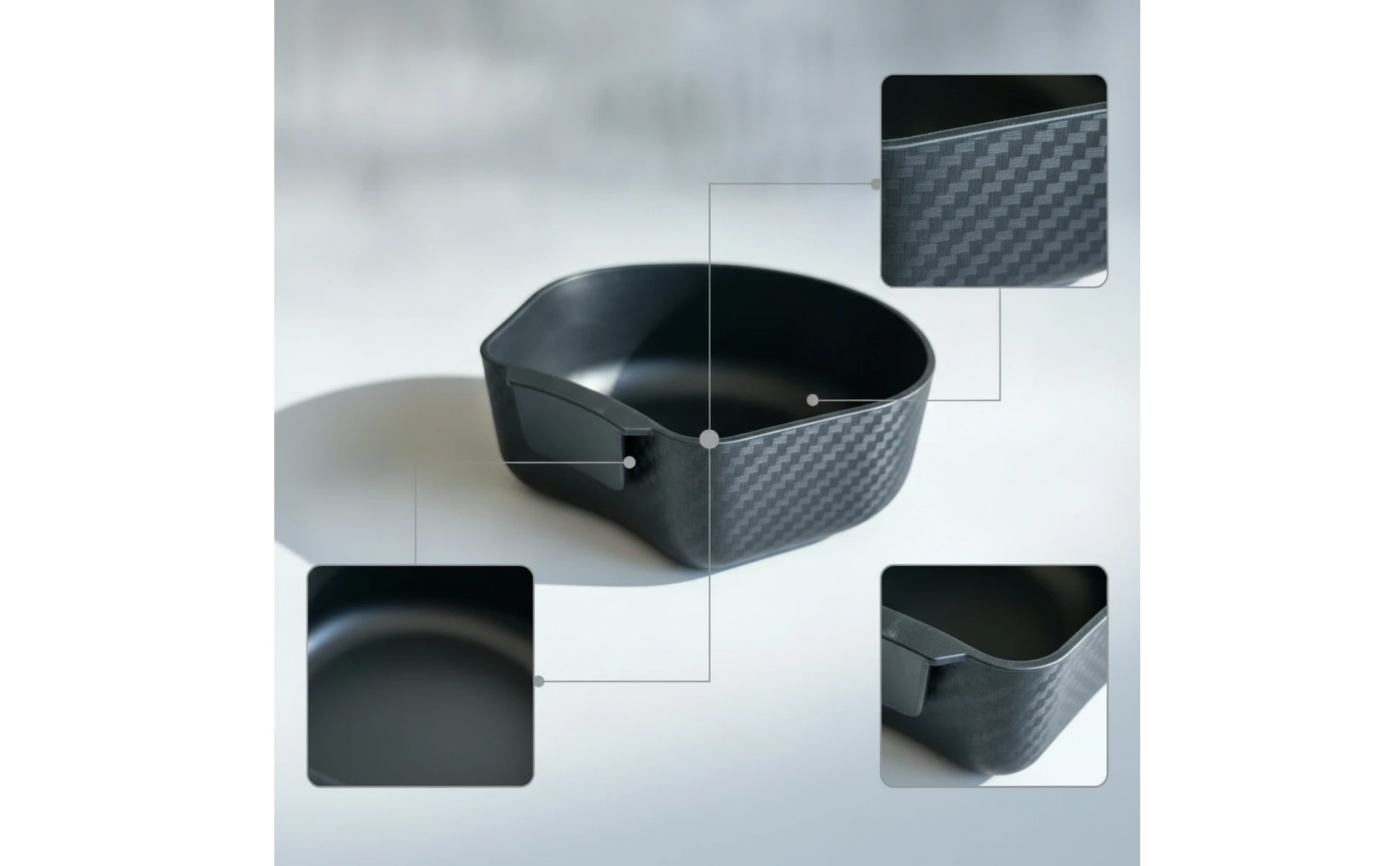 Hanging Bowl with Tab Smooth-Interior Fishing Container Sturdy Portable for Anglers