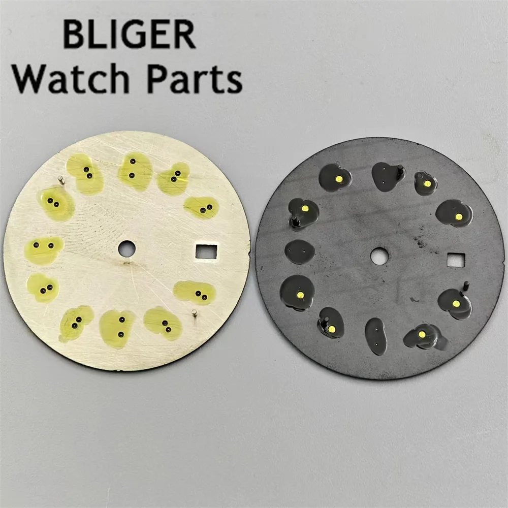 BLIGER 33.4mm Black Blue Green Sterile Dial Luminous Fit NH35 NH36 ETA2824 2836 Miyota8215 821A Mingzhu DG2813 PT5000 movement - Image 6