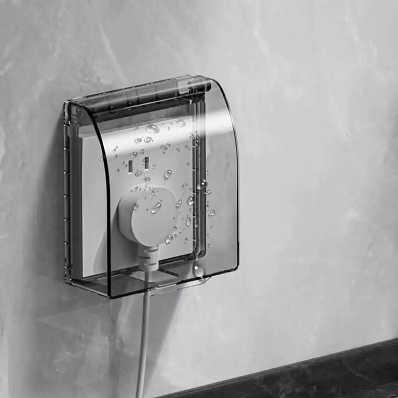 Waterproof Self-Adhesive 86 Type Socket Box Splash Proof Bathroom Plug Socket Enclosure Electronics & Instrument Protection