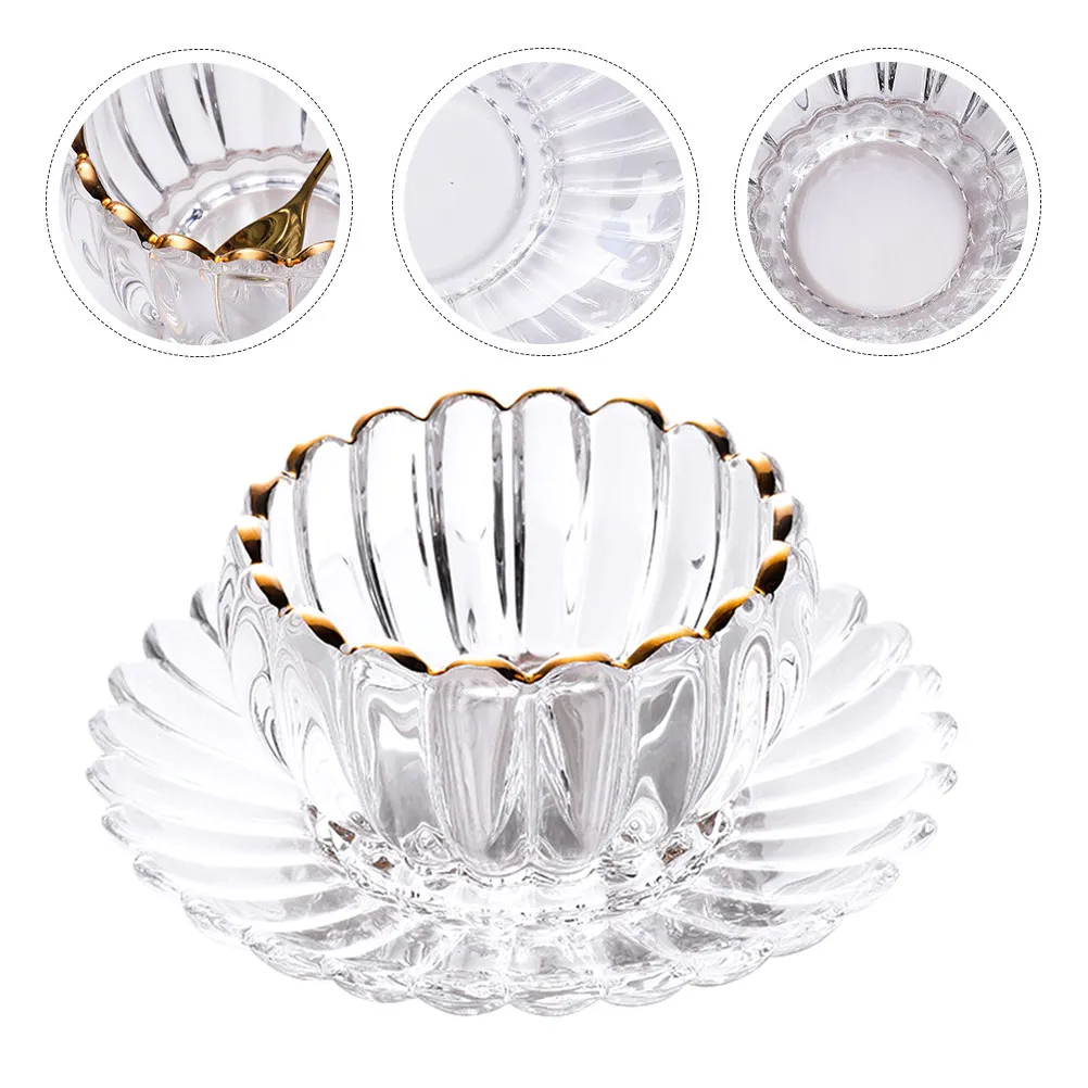 

1Set Reusable Dessert Bowl Elegant Plastic Food Container Salad Fruit Snack Storage Household Creative Serving Bowl