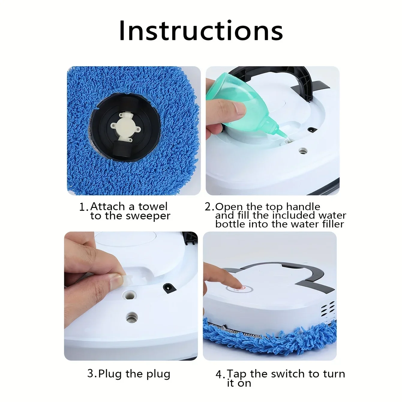 스마트 로봇 진공청소기 및 물걸레 콤보, 자동 충전, USB 충전식, 애완동물 털 제거, 충돌 방지, 가정 및 아파트용 조용한 청소