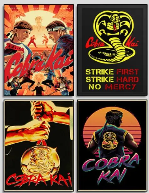 Cobra Kai, Retro Print Art Canvas Poster,Living Room Decor, Home Wall Picture