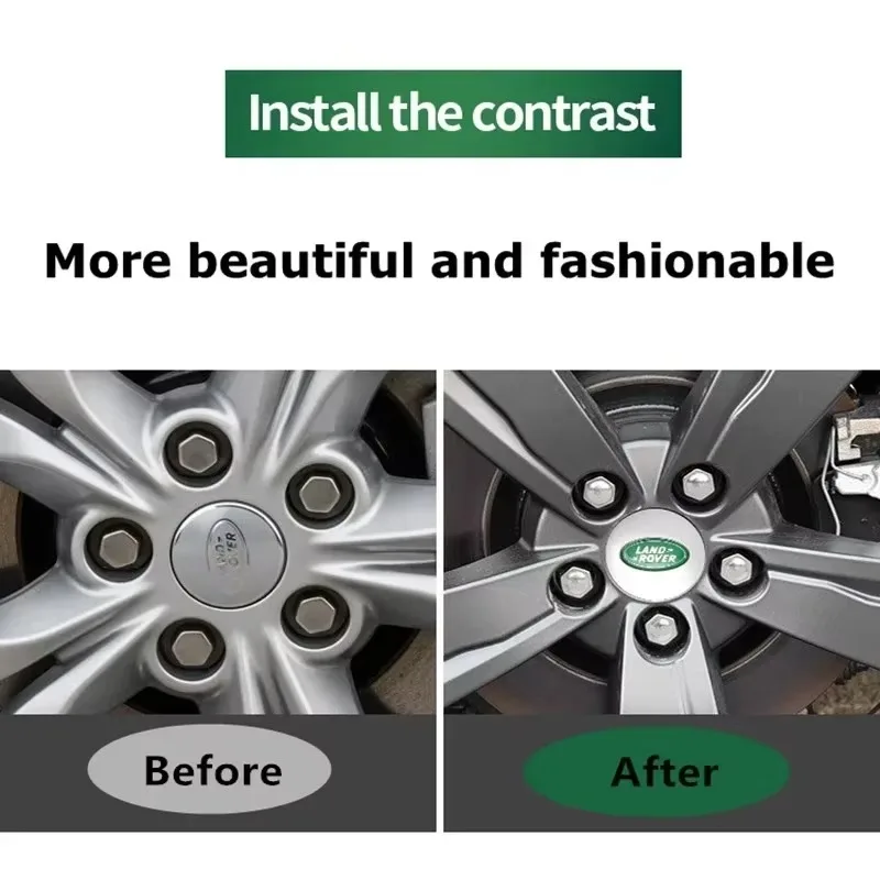 2025 NEW! →4Pcs/62MM Car Wheel Center Caps Hub Cover For Land Rover Discovery 2/3/4 Sport Range Rover Sport L322 Accessories